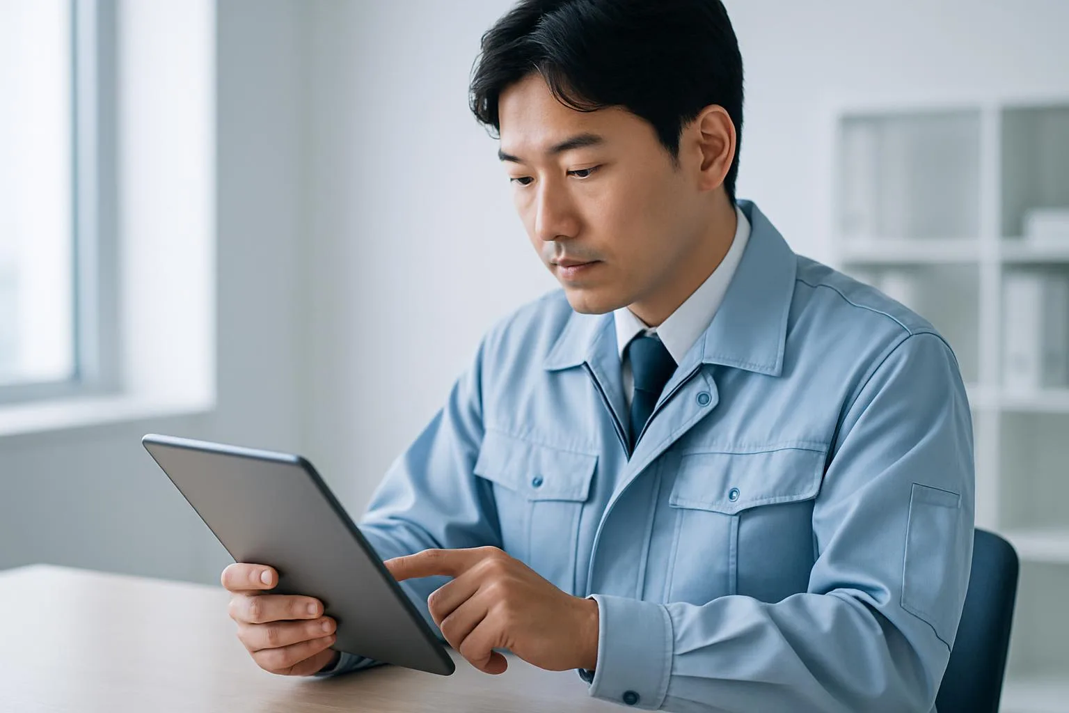 A supplier checking collaboration schedules on a tablet
