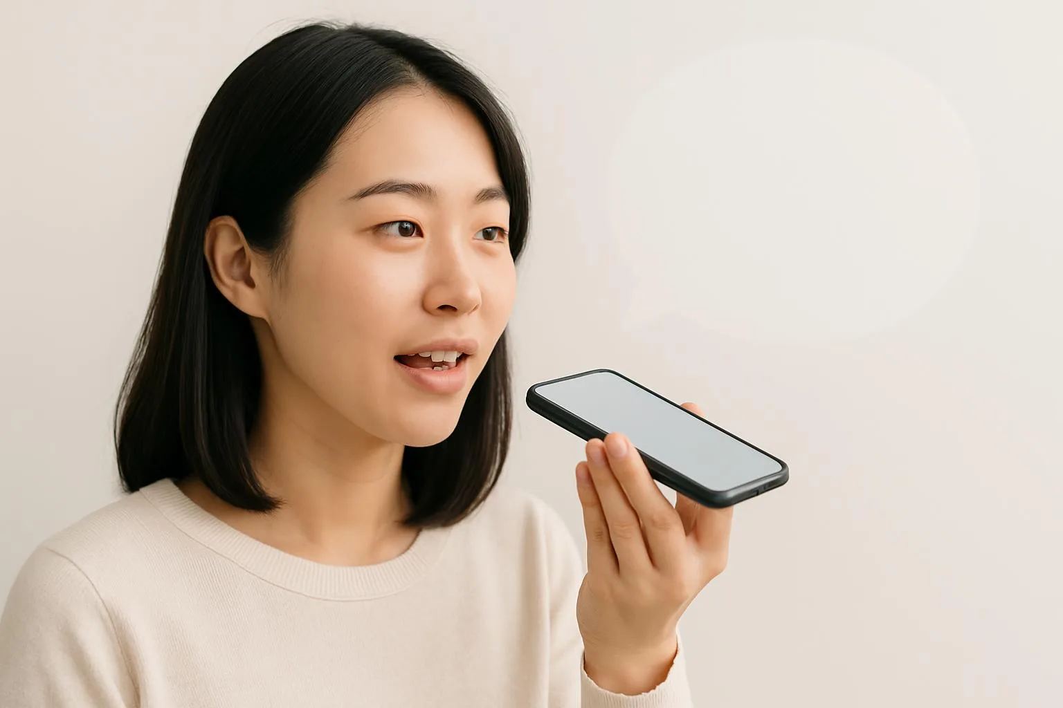 Speaking a natural language search into a smartphone